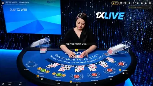블랙잭 사이트 - 1XLIVE 블랙잭 게임