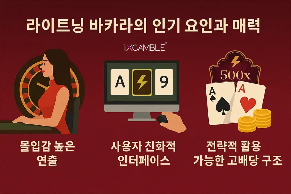 라이트닝 바카라의 인기 요인과 매력